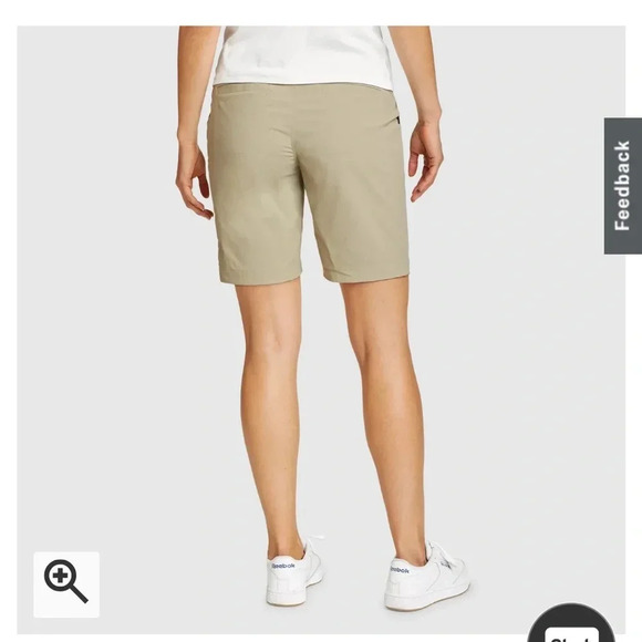 Eddie Bauer Women's Size 12 Horizon Bermuda Shorts Stone Tan Khaki NWT - Picture 4 of 5